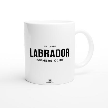 Personalised 11 0z Ceramic Mug | Add Your Own Photo To One Side, Fixed Labrador Owners Club On Other Side - Hobbster