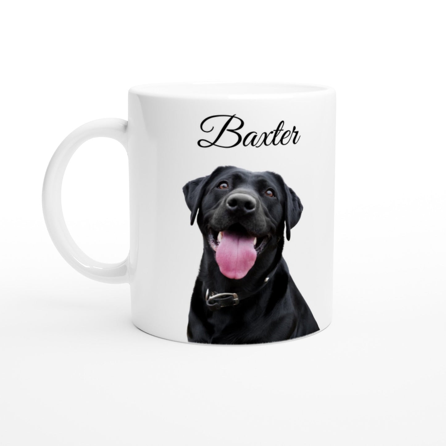 Personalised 11 0z Ceramic Mug | Add Your Own Photo To One Side, Fixed Labrador Owners Club On Other Side - Hobbster