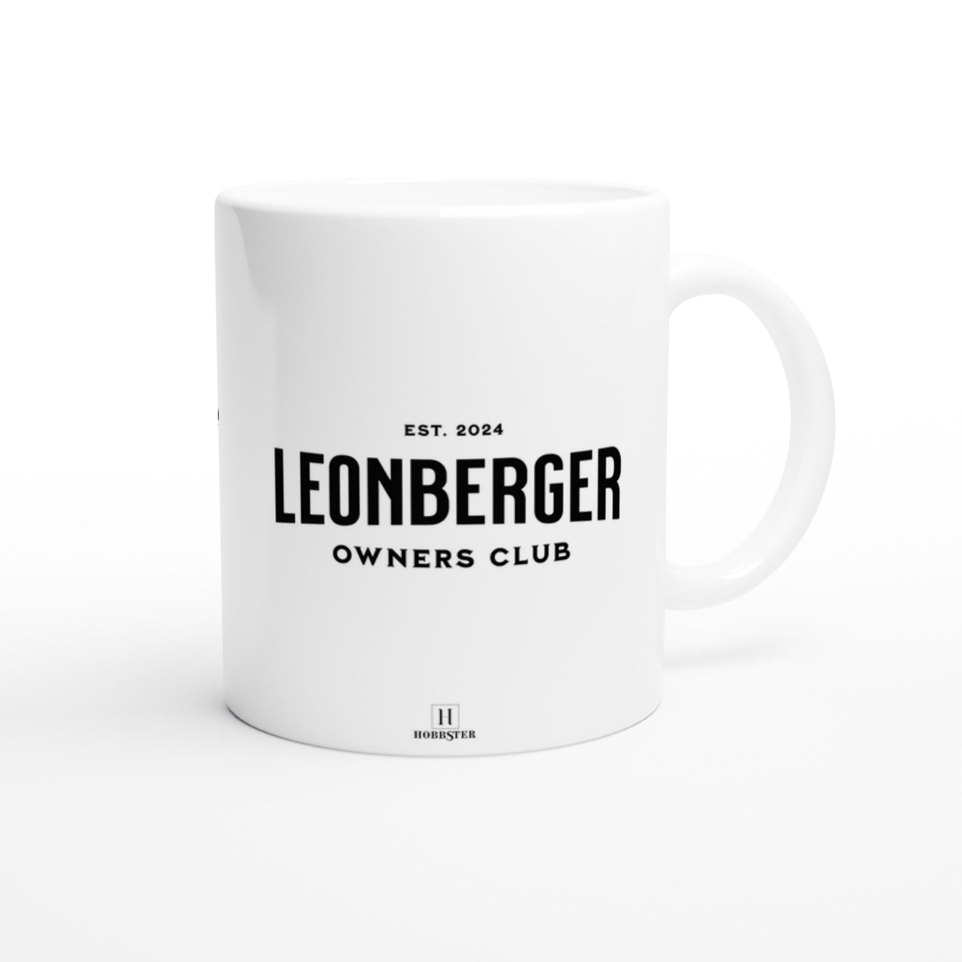 Personalised 11 0z Ceramic Mug | Add Your Own Photo To One Side, Fixed Leonberger Owners Club On Other Side - Hobbster