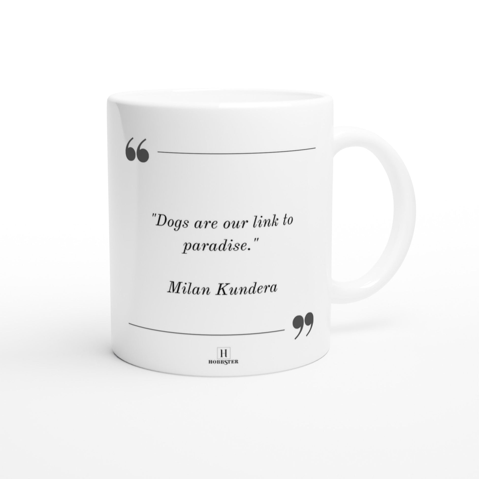 Personalised 11 0z Ceramic Mug with Picture and Milan Kundera Quote - Hobbster