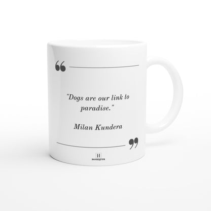 Personalised 11 0z Ceramic Mug with Picture and Milan Kundera Quote - Hobbster