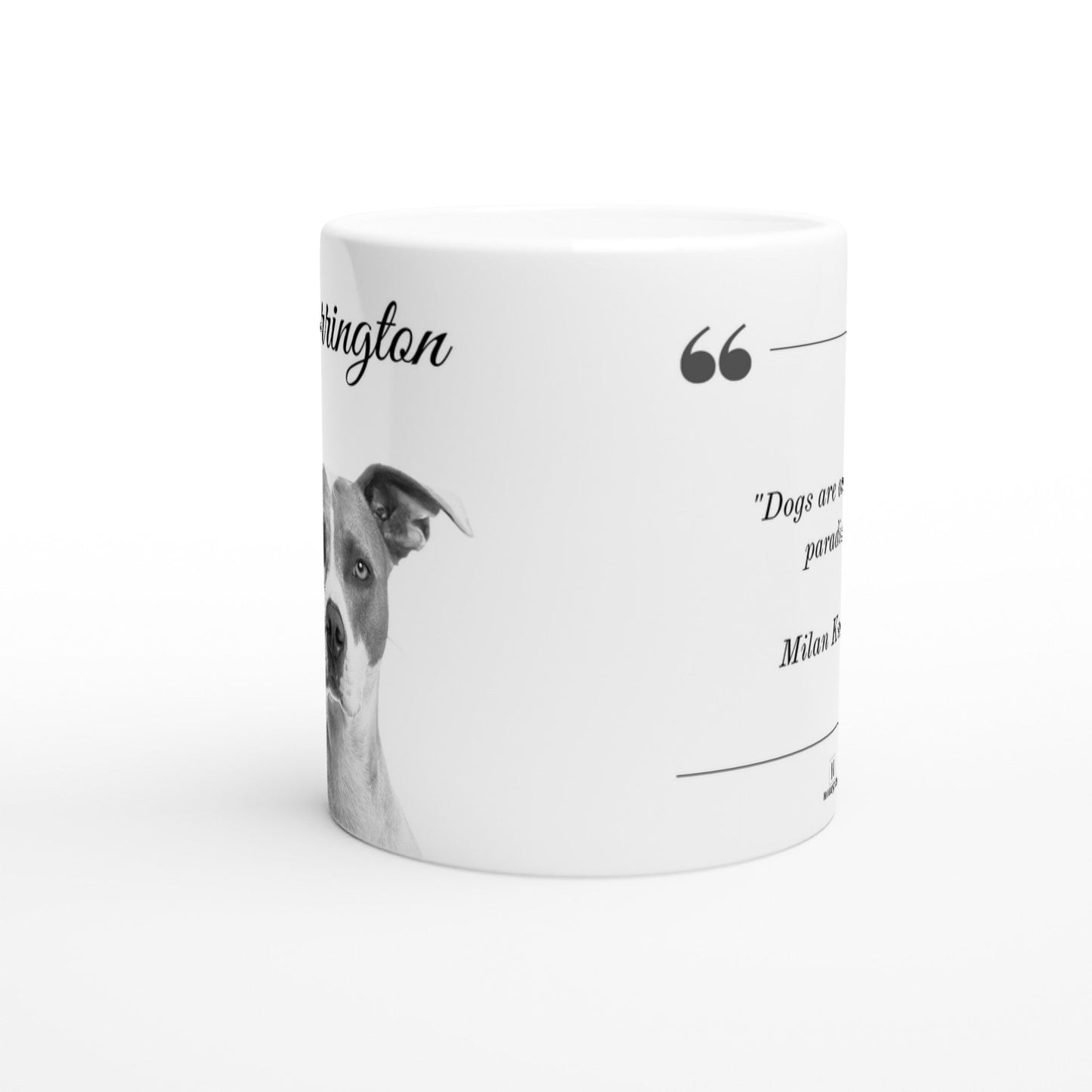 Personalised 11 0z Ceramic Mug with Picture and Milan Kundera Quote - Hobbster