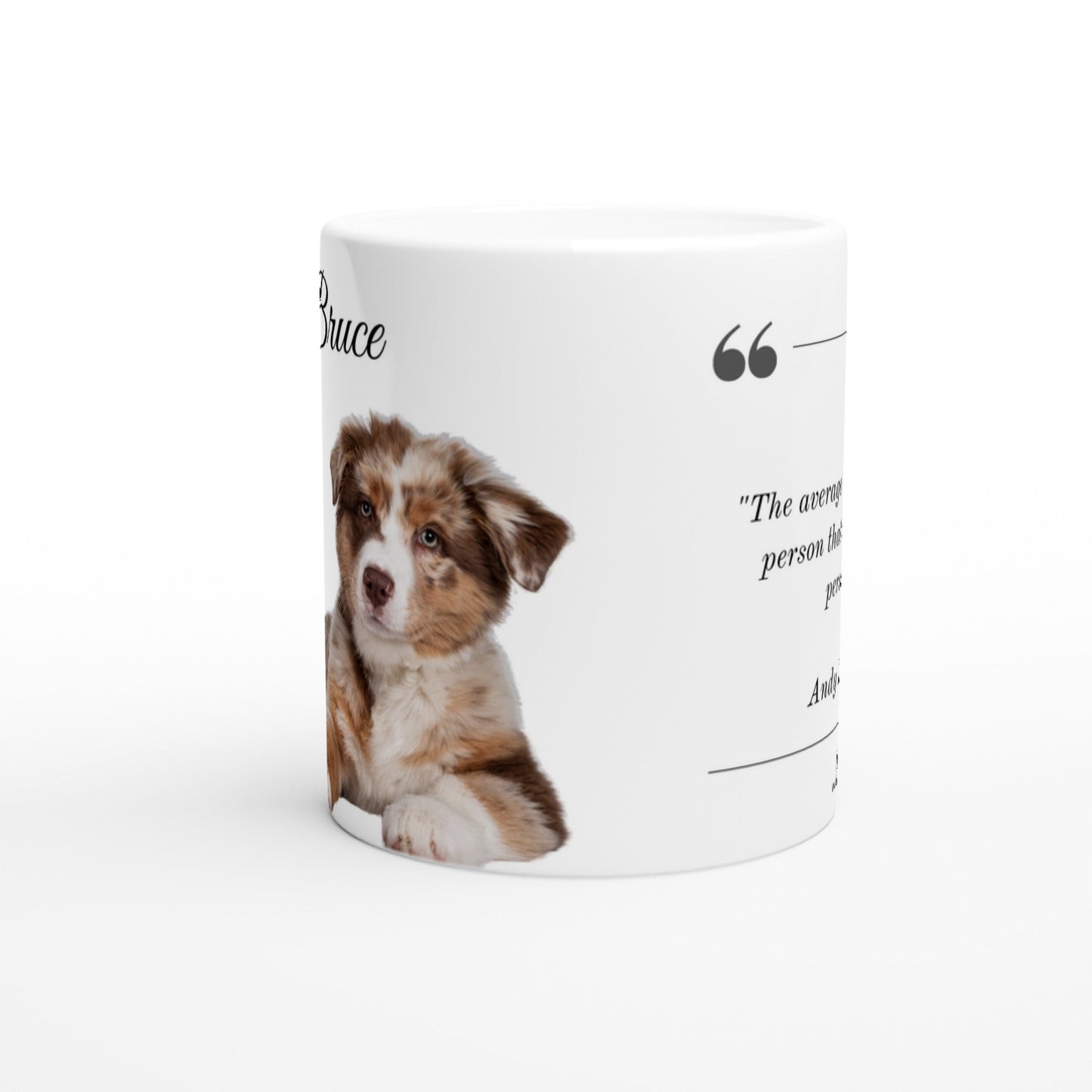 Personalised 11 0z Ceramic Mug with Your Dog Picture and Average Dog Quote - Hobbster