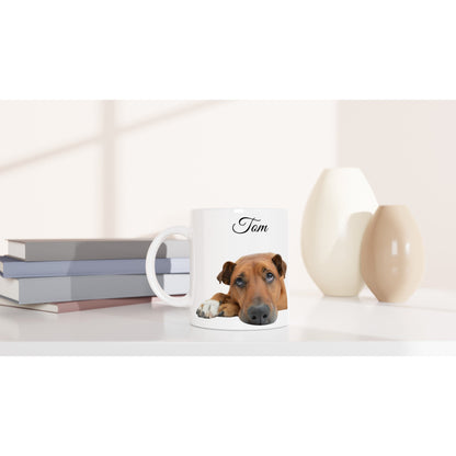 Personalised 11 0z Ceramic Mug with Your Dog Picture and Cameron Quote - Hobbster