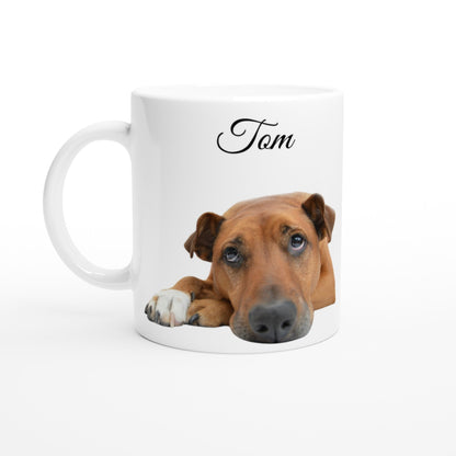 Personalised 11 0z Ceramic Mug with Your Dog Picture and Cameron Quote - Hobbster