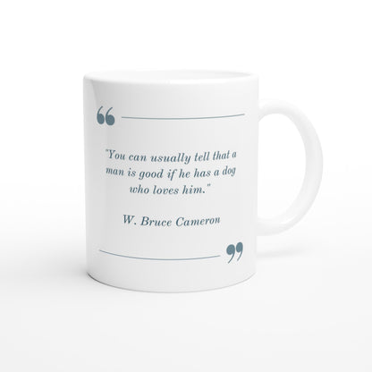 Personalised 11 0z Ceramic Mug with Your Dog Picture and Cameron Quote - Hobbster