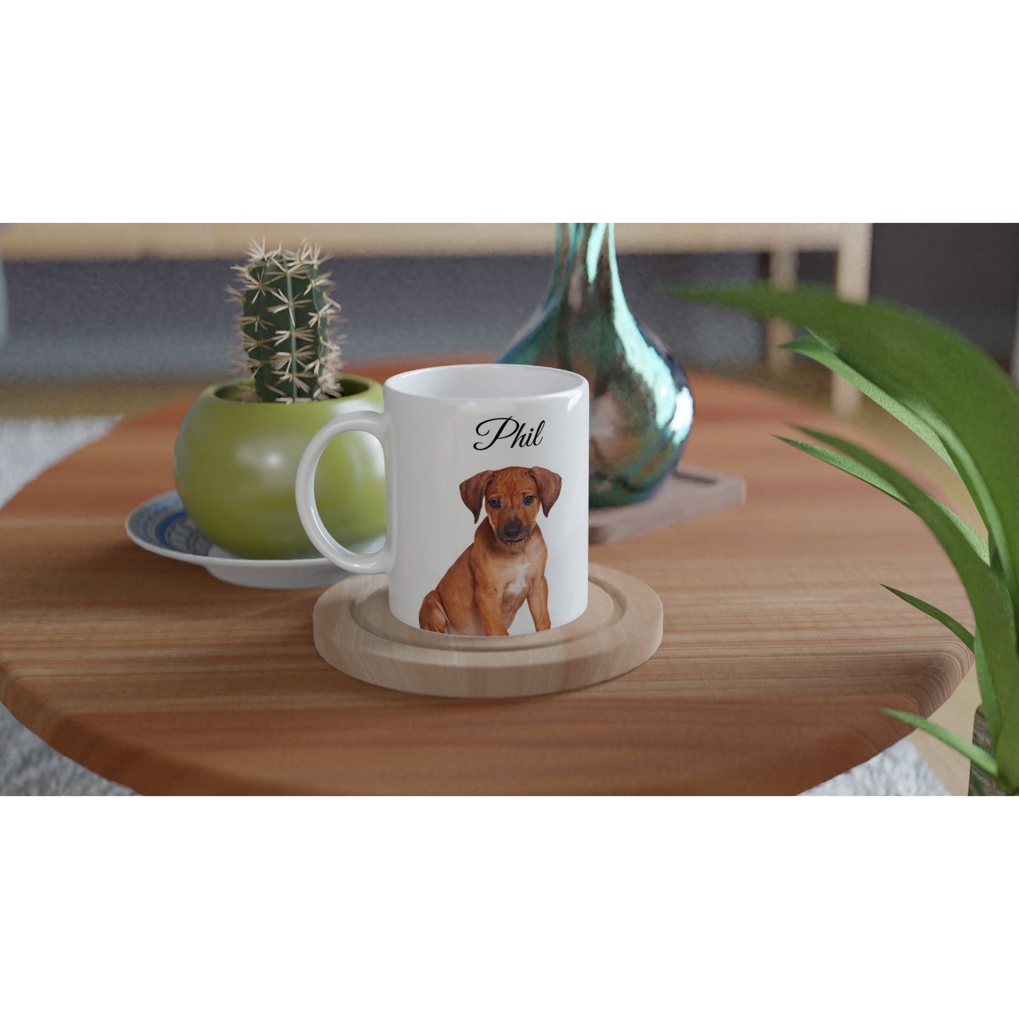 Personalised 11 0z Ceramic Mug with Your Dog Picture and Eisenhower Quote - Hobbster