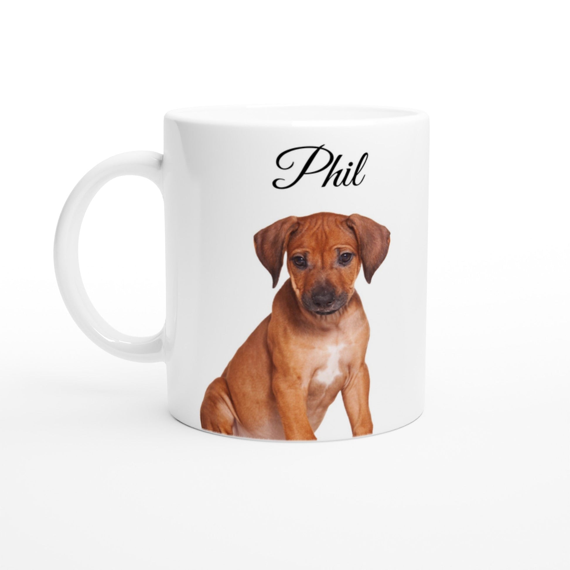 Personalised 11 0z Ceramic Mug with Your Dog Picture and Eisenhower Quote - Hobbster