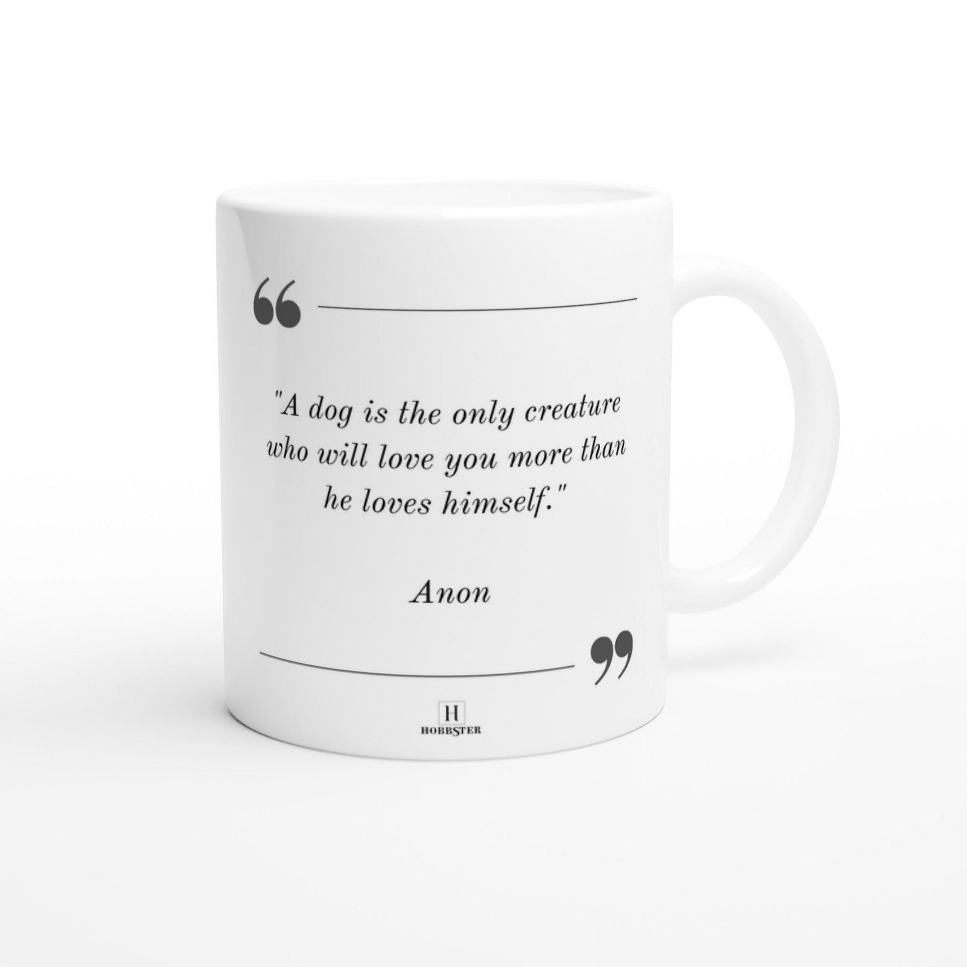 Personalised 11 0z Ceramic Mug with Your Dog Picture and Love Quote - Hobbster