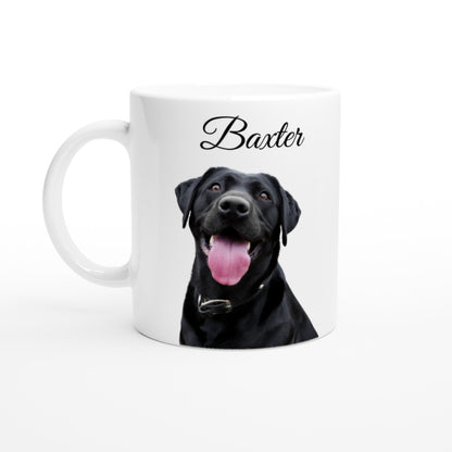 Personalised 11 0z Ceramic Mug with Your Dog Picture and Love Quote - Hobbster