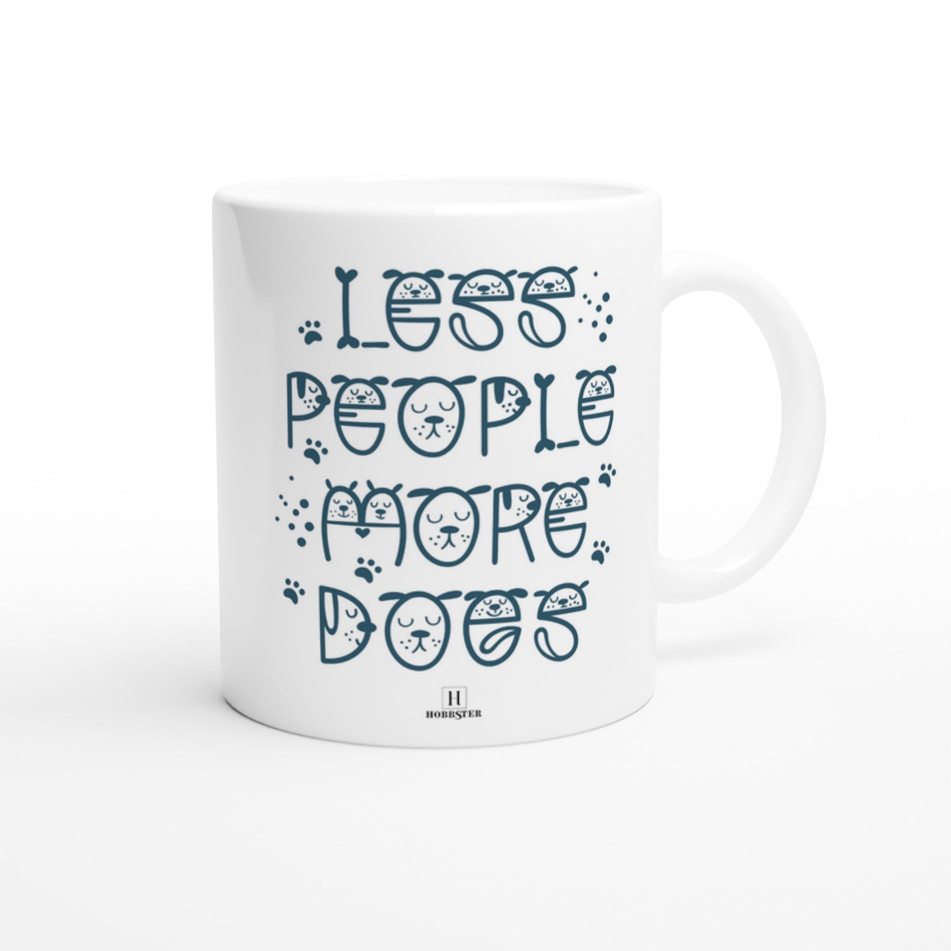 Personalised 11 0z Ceramic Mug with Your Dog Picture and More Dogs Quote - Hobbster