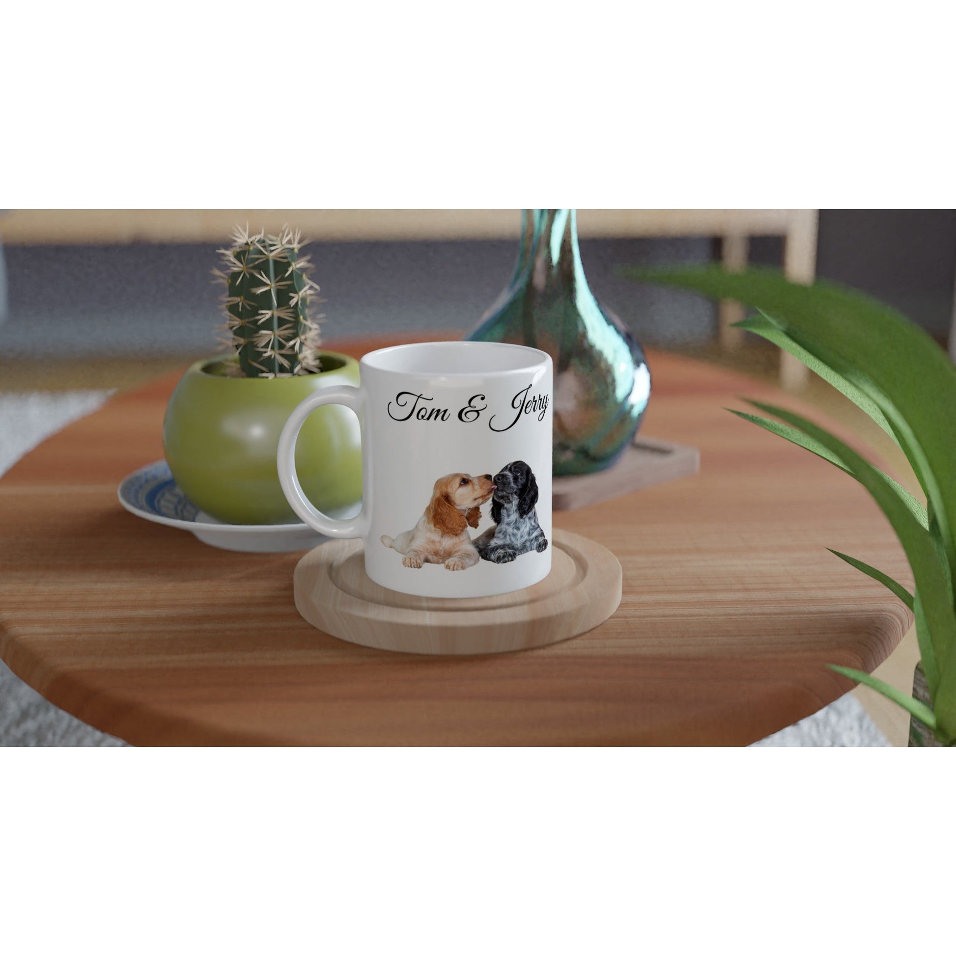 Personalised 11 0z Ceramic Mug with Your Dog Picture and More Dogs Quote - Hobbster