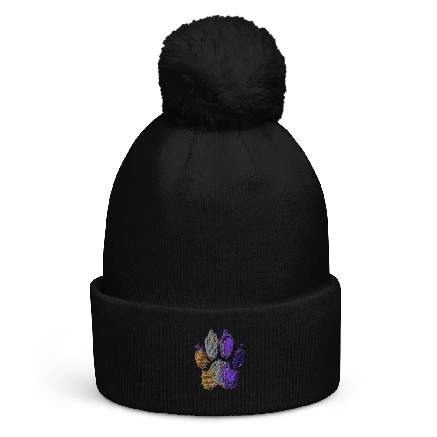 Pom Pom beanie with Painted Paw design - Hobbster