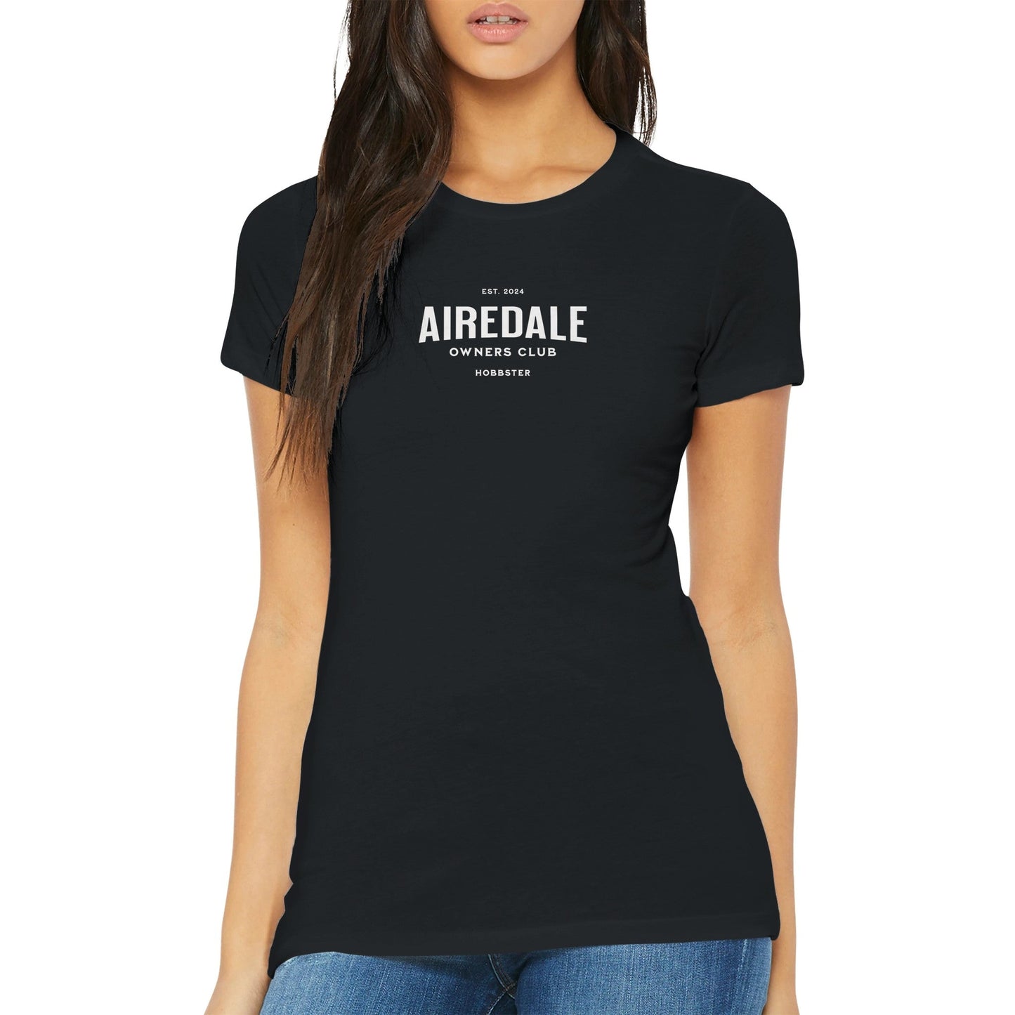 Premium Women's Airedale Owners Club Crewneck T-shirt - Hobbster