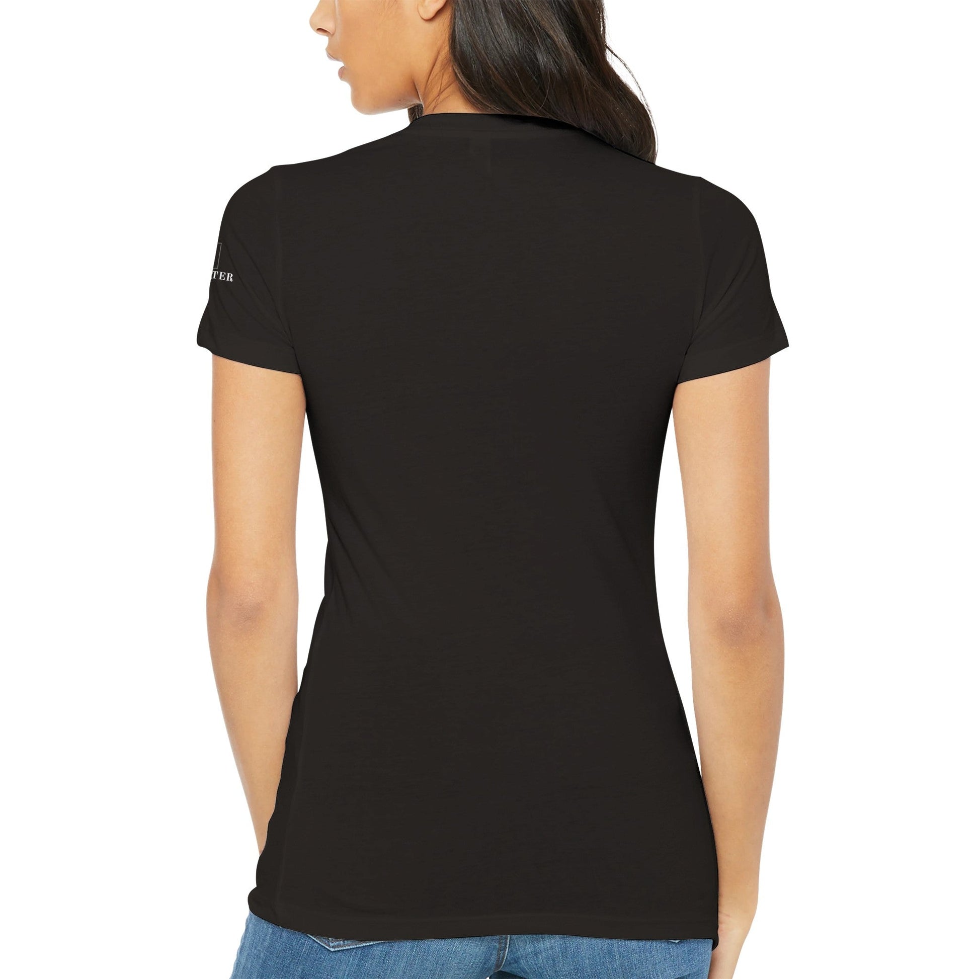 Premium Women's Crewneck T-shirt with a Rhodesian Ridgeback Paper Quilling Design - Hobbster
