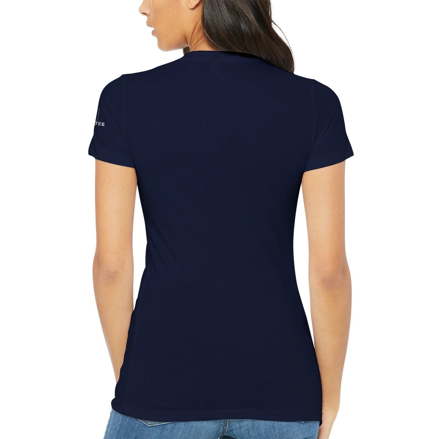 Premium Women's Crewneck T-shirt with a Vizsla Paper Quilling Design - Hobbster