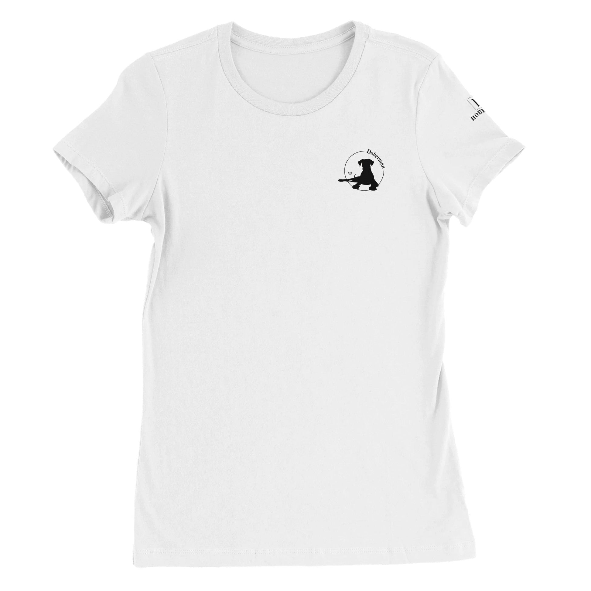 Premium Women's Crewneck T-shirt with Doberman logo - Hobbster