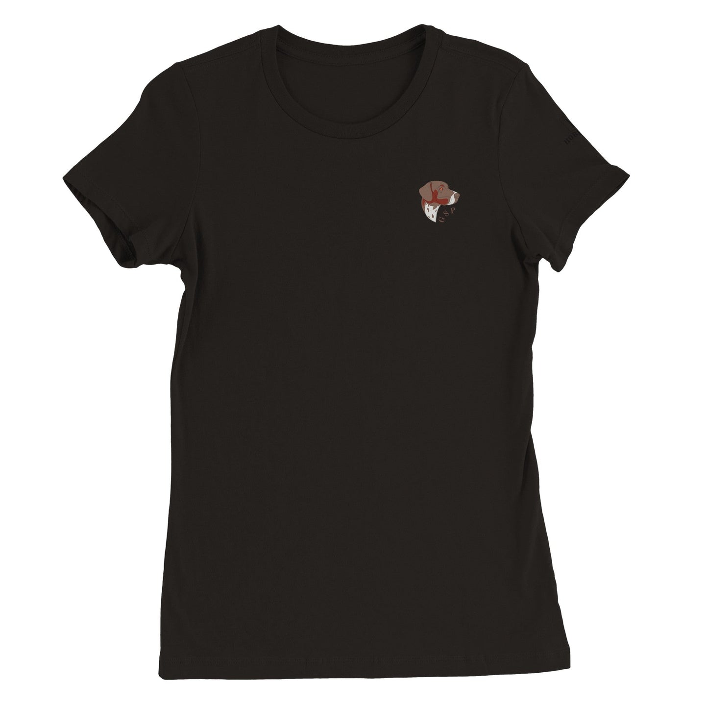 Premium Women's Crewneck T-shirt with German Short Haired Pointer logo - Hobbster