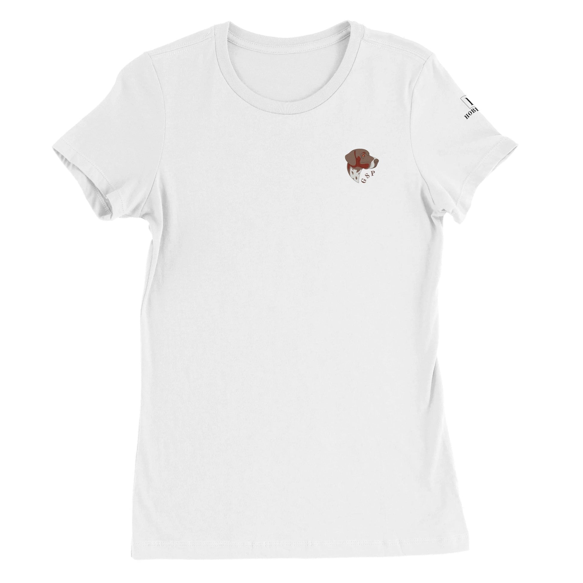 Premium Women's Crewneck T-shirt with German Short Haired Pointer logo - Hobbster