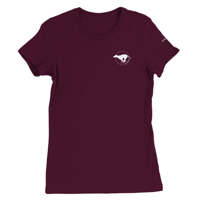 Premium Women's Crewneck T-shirt with Greyhound logo - Hobbster