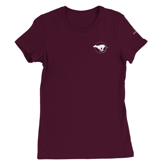 Premium Women's Crewneck T-shirt with Greyhound logo - Hobbster