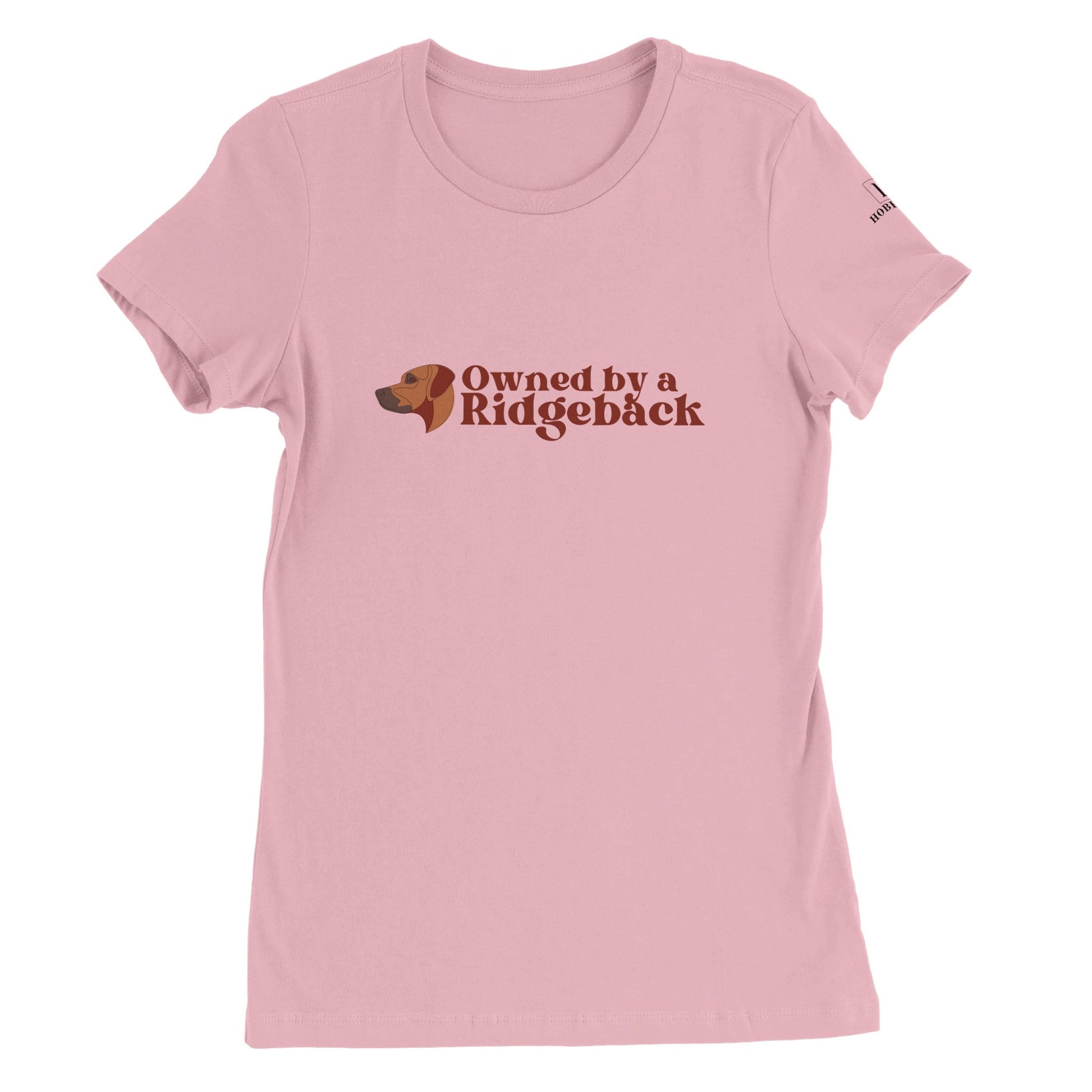 Premium Women's Crewneck T-shirt with Rhodesian Ridgeback dog slogan - Hobbster