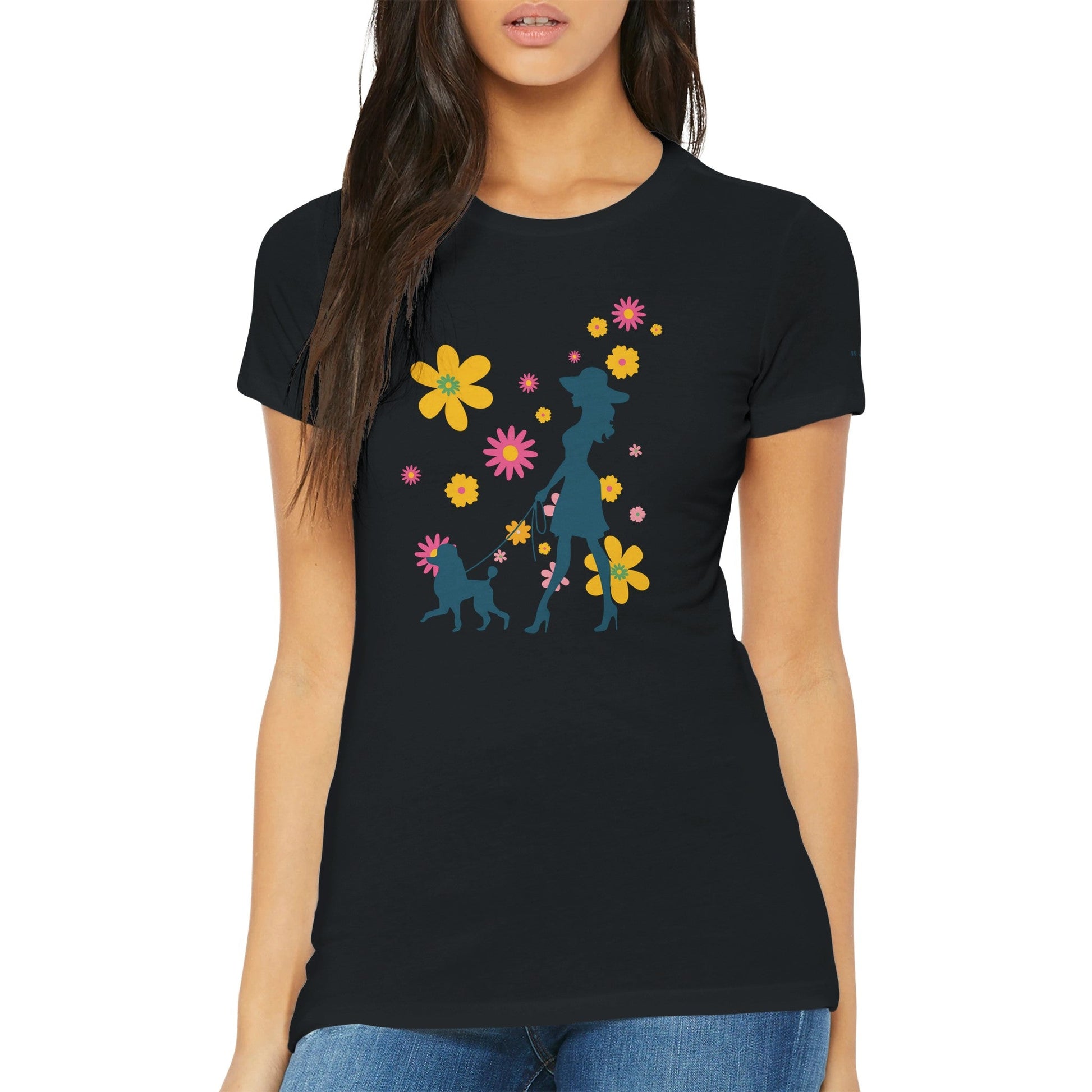 Premium Women's Flower Garden Walk Crewneck T - shirt - Hobbster