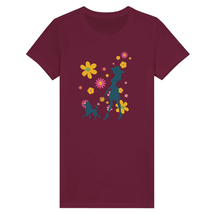 Premium Women's Flower Garden Walk Crewneck T - shirt - Hobbster