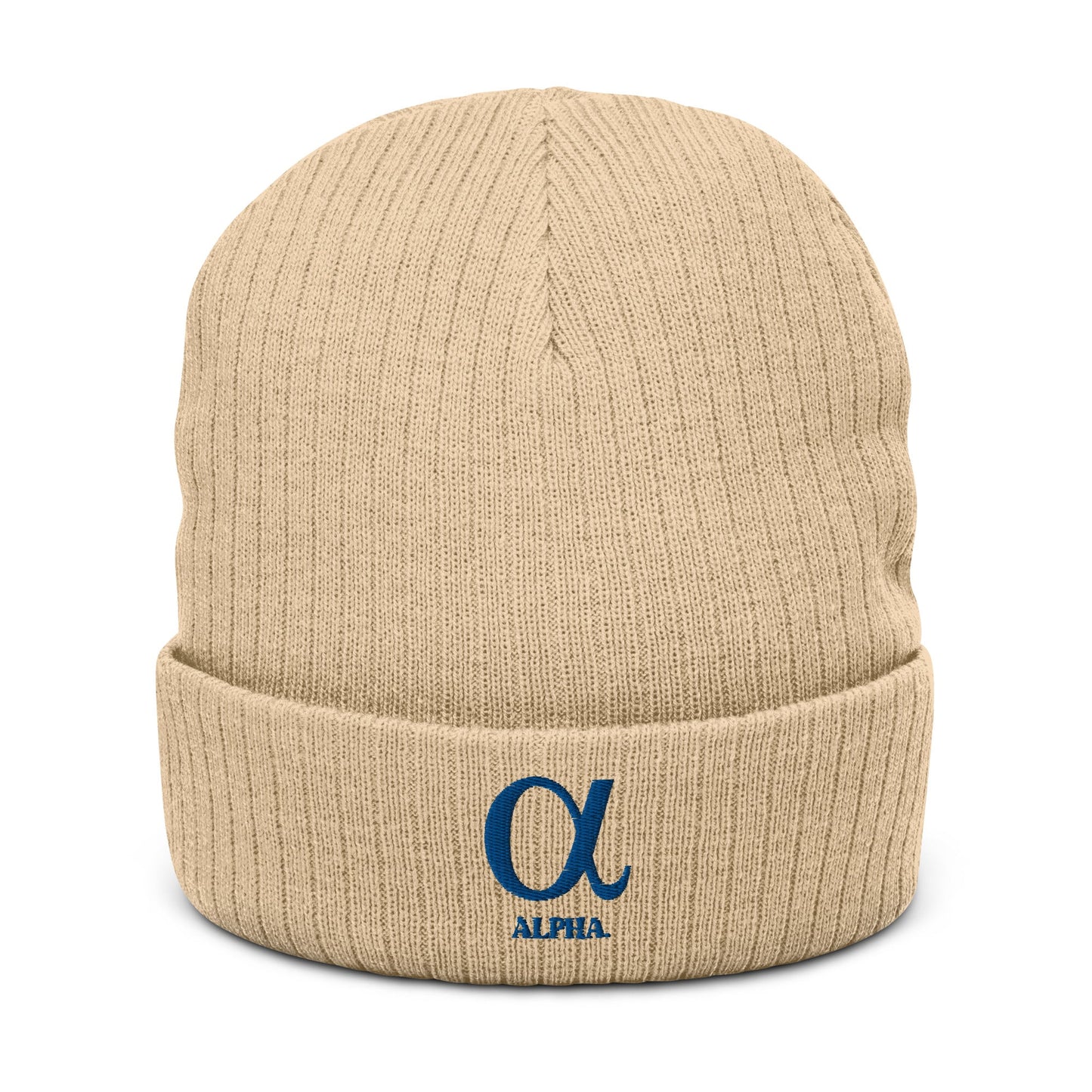 Ribbed knit beanie with Alpha logo - Hobbster