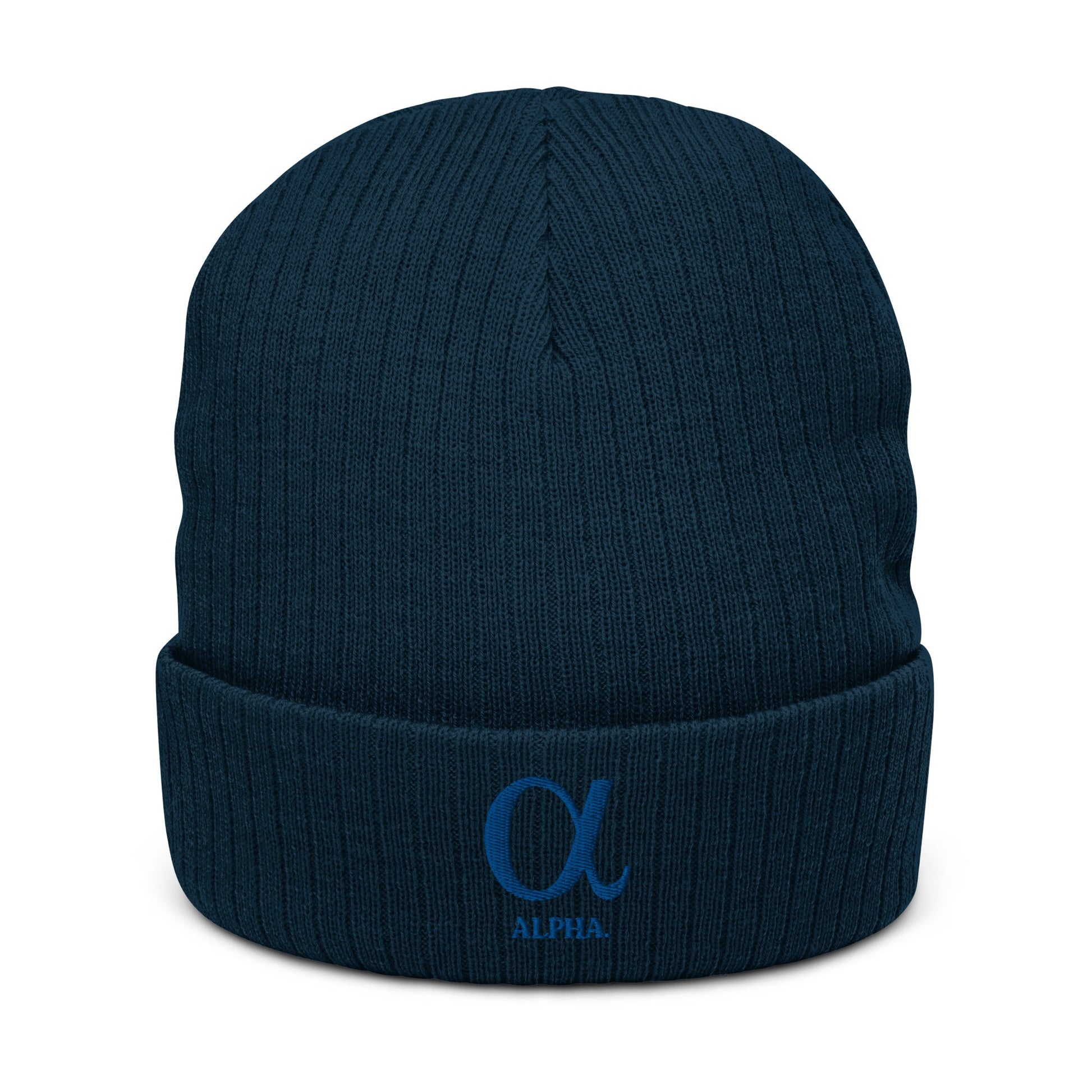 Ribbed knit beanie with Alpha logo - Hobbster