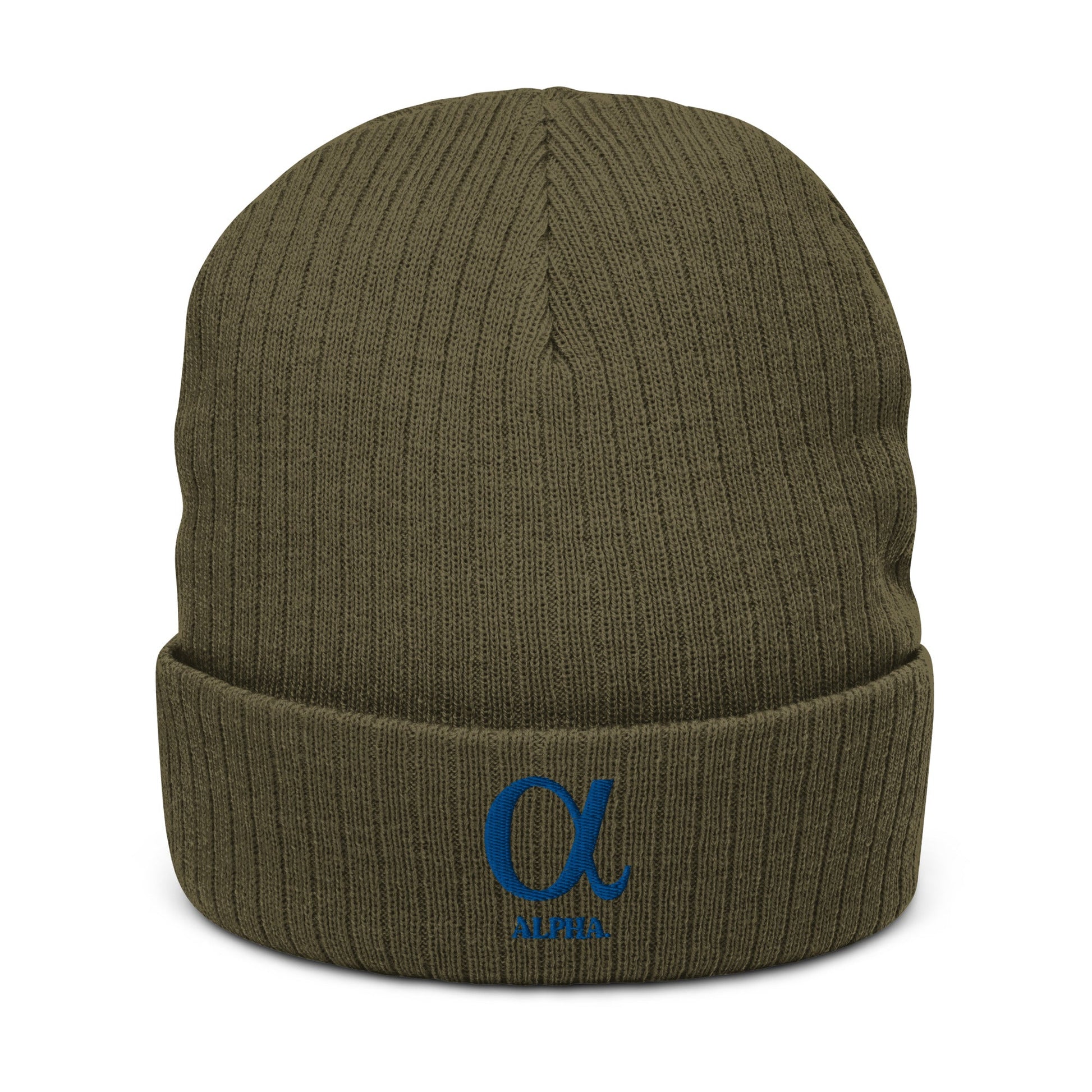 Ribbed knit beanie with Alpha logo - Hobbster