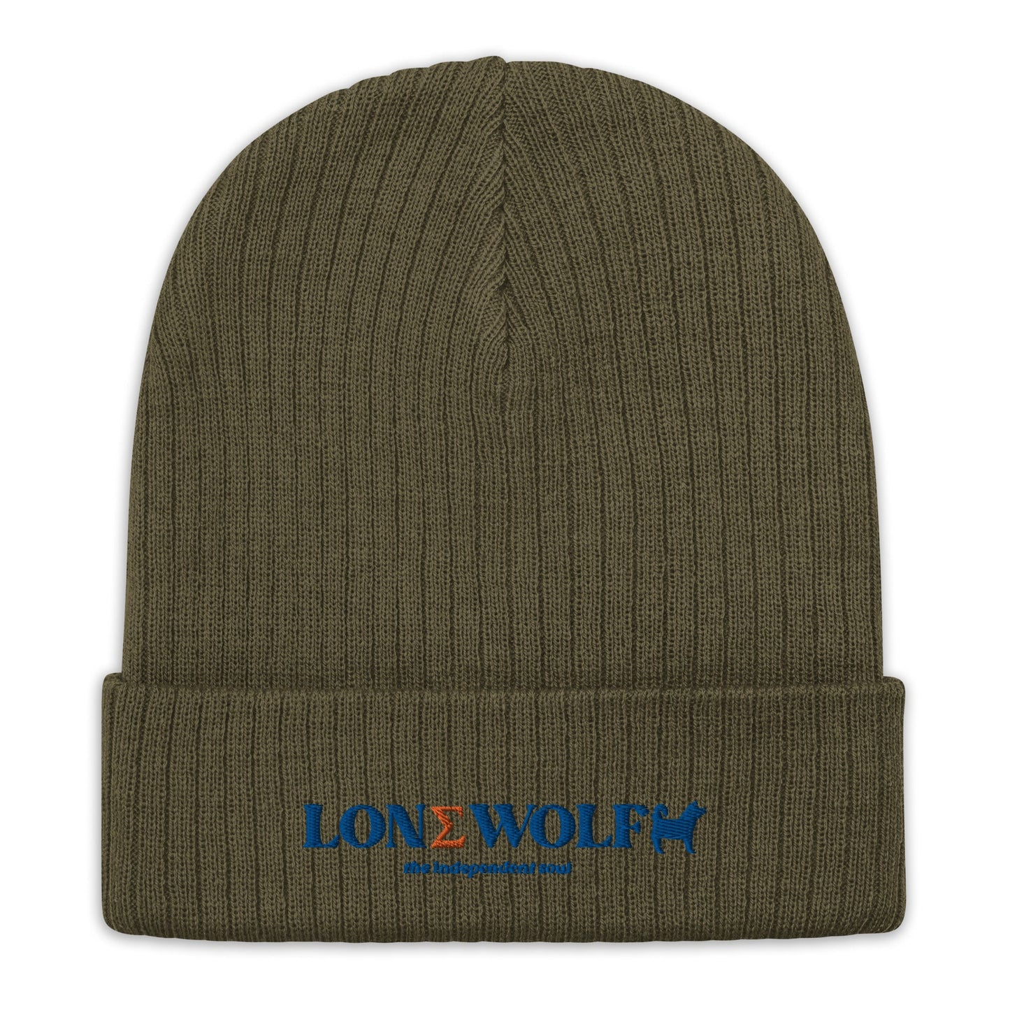 Ribbed knit beanie with Lone Wolf Logo - Hobbster