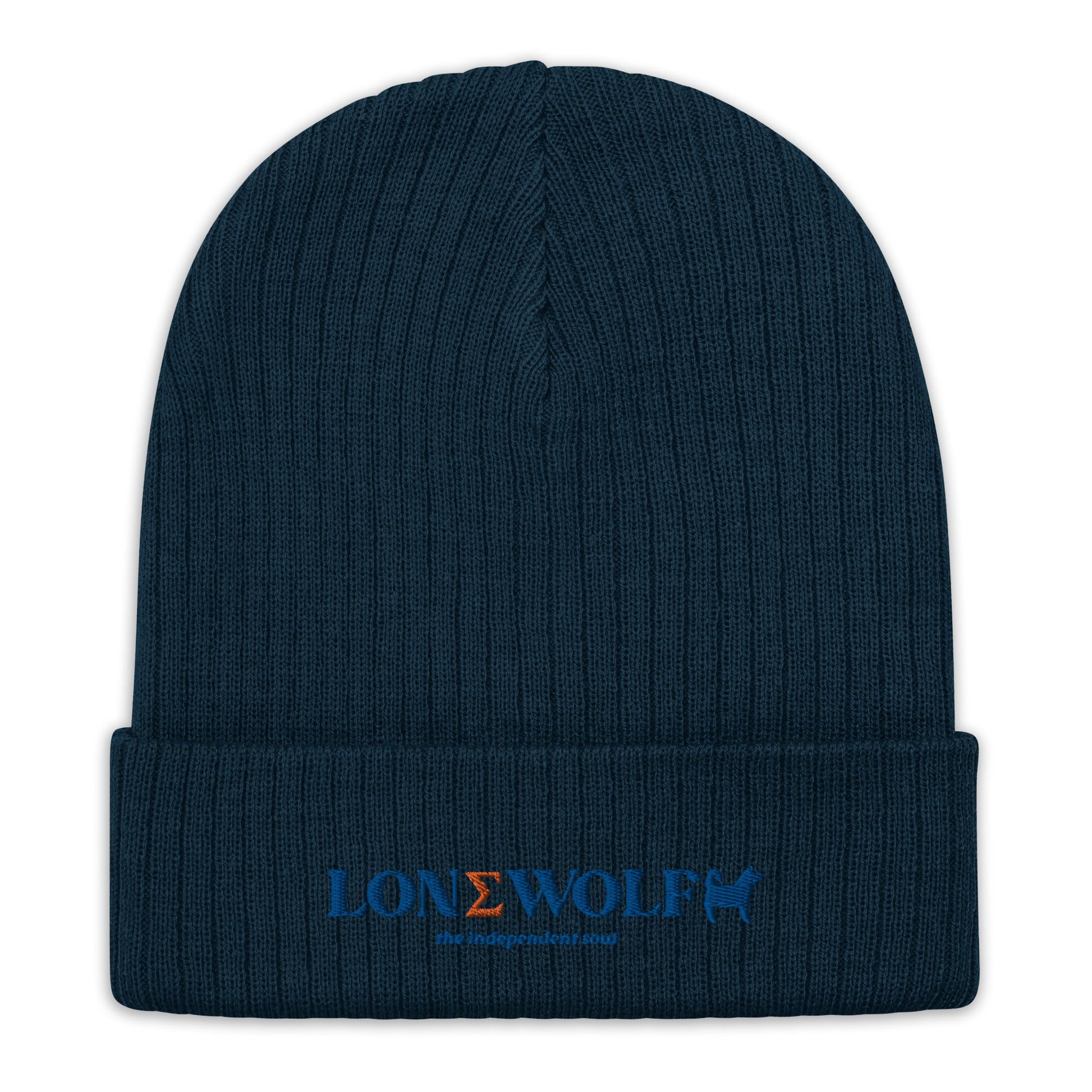 Ribbed knit beanie with Lone Wolf Logo - Hobbster