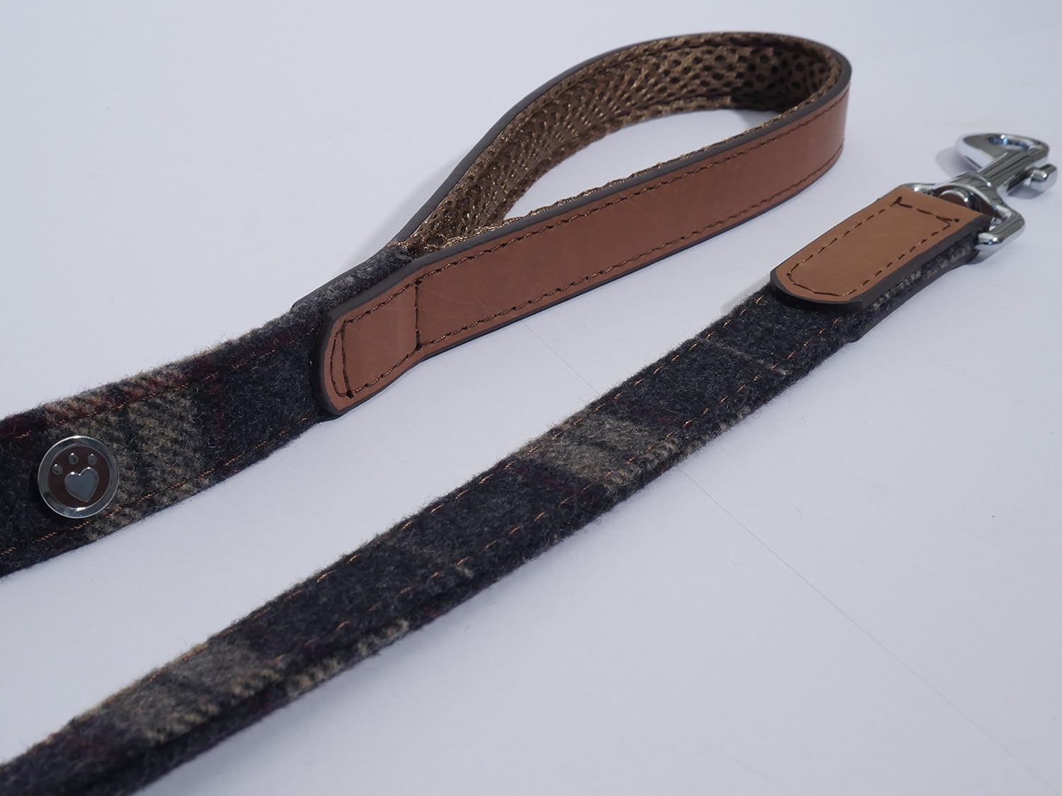 Rosewood Luxury Leather and Tweed Lead 40" x 3/4" - Hobbster