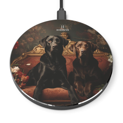 Spoke Wireless 10W Charger Featuring an Art Deco Labrador design - Hobbster