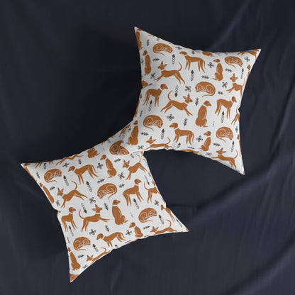 Square cushion with multiple Rhodesian Ridgebacks design - Hobbster