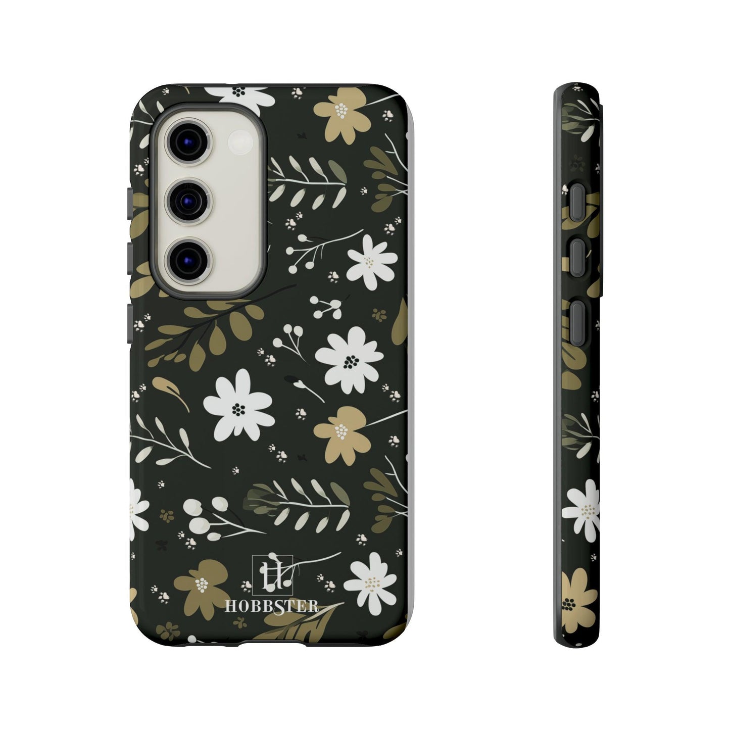 Toughened Mobile Cases featuring Boho Flower & Paw Print Design [for iPhone, Samsung and Google Pixel phones] - Hobbster