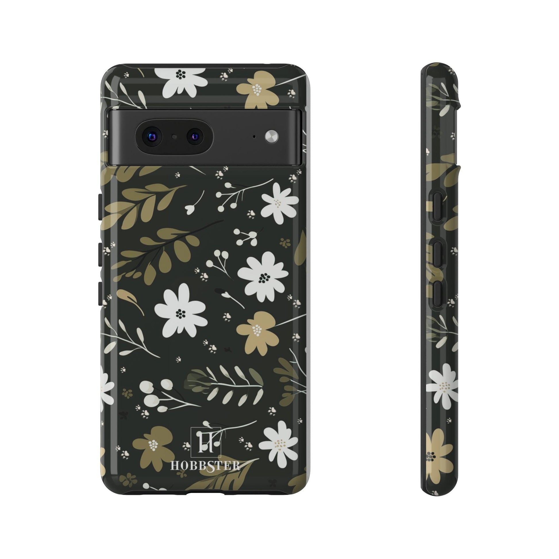 Toughened Mobile Cases featuring Boho Flower & Paw Print Design [for iPhone, Samsung and Google Pixel phones] - Hobbster