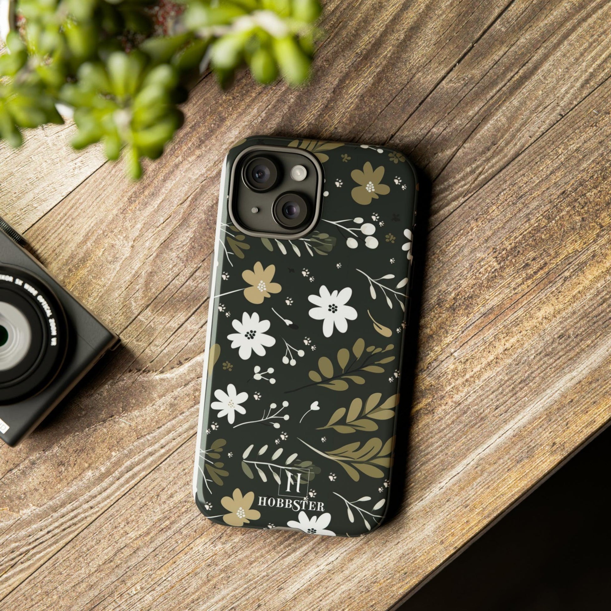 Toughened Mobile Cases featuring Boho Flower & Paw Print Design [for iPhone, Samsung and Google Pixel phones] - Hobbster