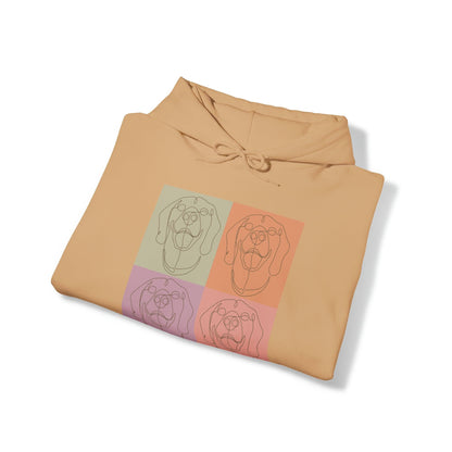 Unisex Heavy Blend™ Hooded Sweatshirt with Rhodesian Ridgeback Tile Effect Design - Hobbster