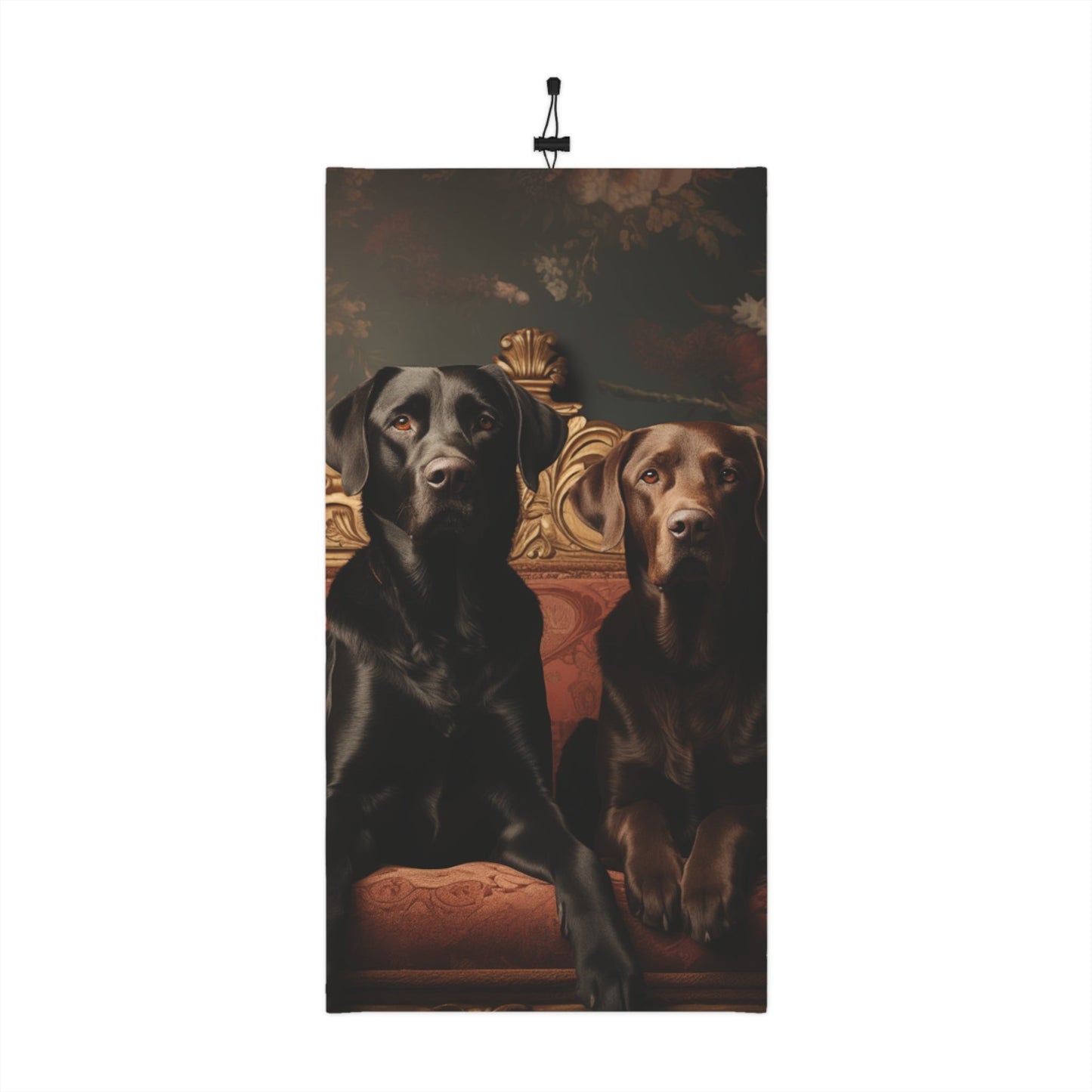 Winter Neck Gaiter With Drawstring featuring Art Deco Labrador Design [17.5" x 9.5"] - Hobbster