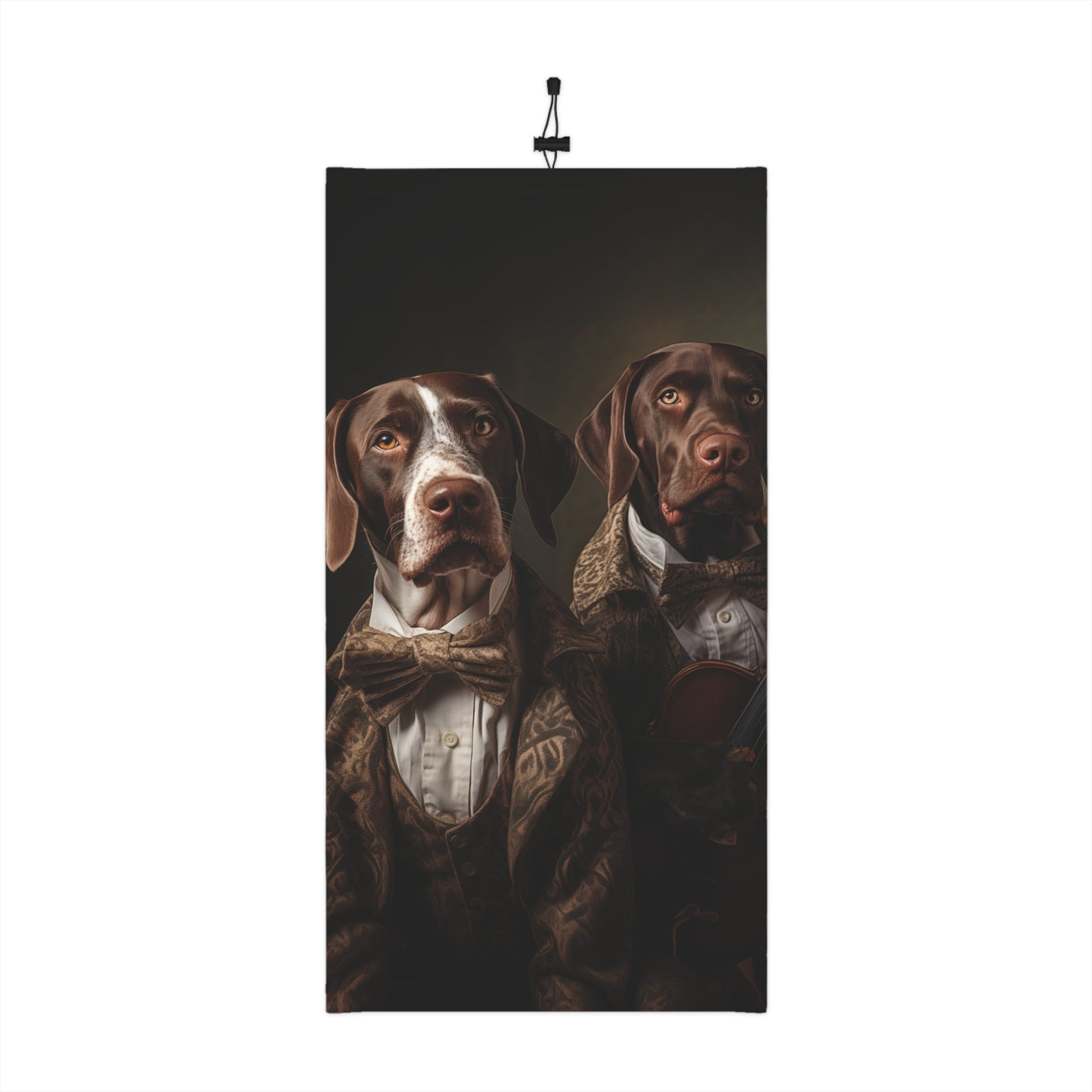 Winter Neck Gaiter With Drawstring featuring vintage German Short Haired Pointer dog design [17.5" x 9.5"] - Hobbster