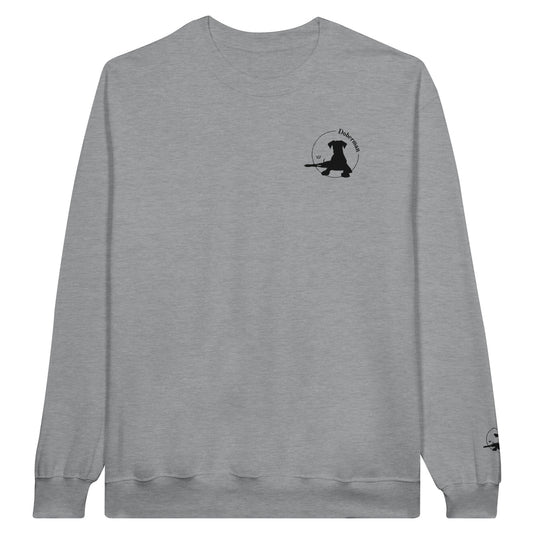 Women's Classic Crewneck Sweatshirt with Embroidered Doberman Logo - Hobbster