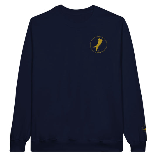 Women's Classic Crewneck Sweatshirt with embroidered Golden Retriever logo - Hobbster