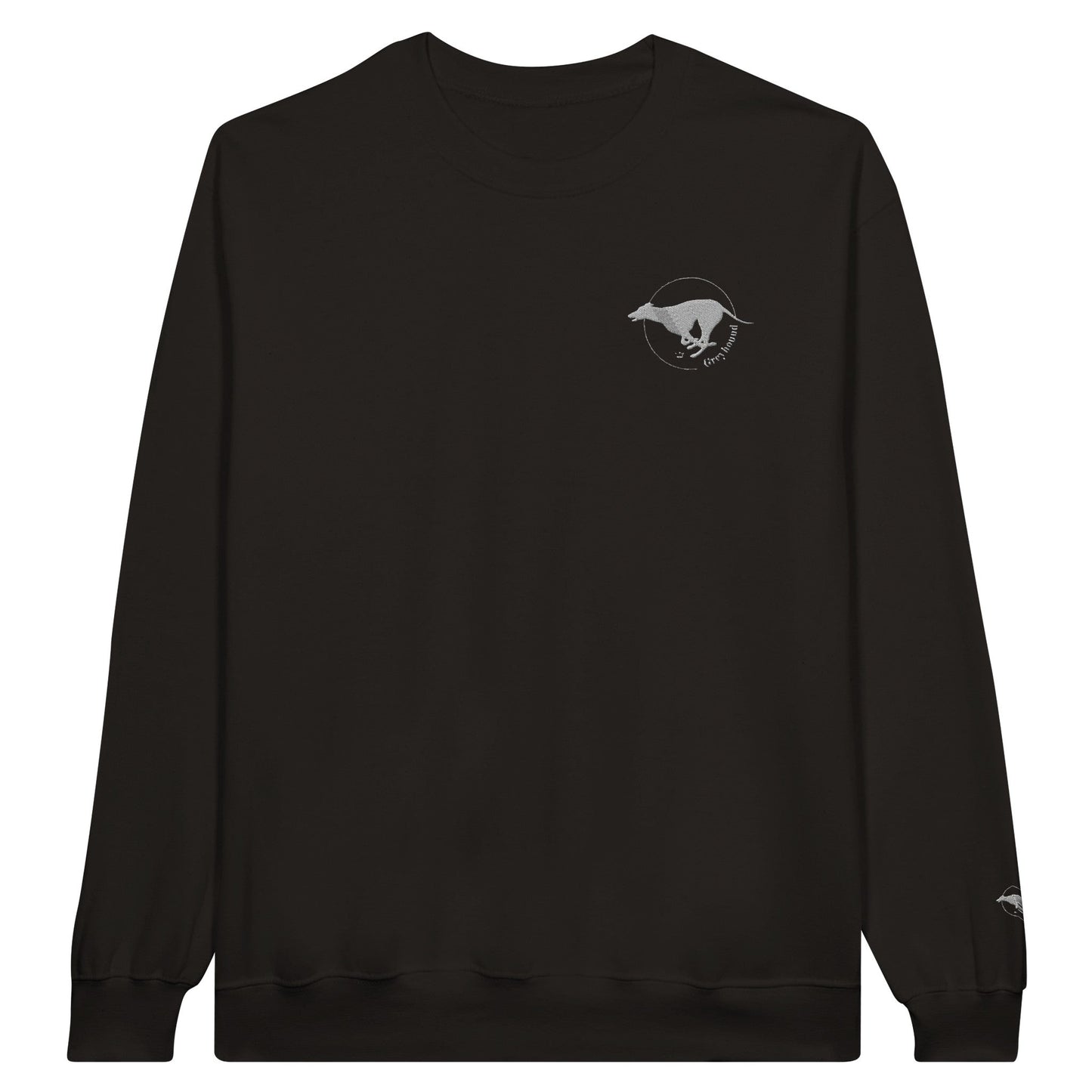 Women's Classic Crewneck Sweatshirt with embroidered Greyhound logo - Hobbster