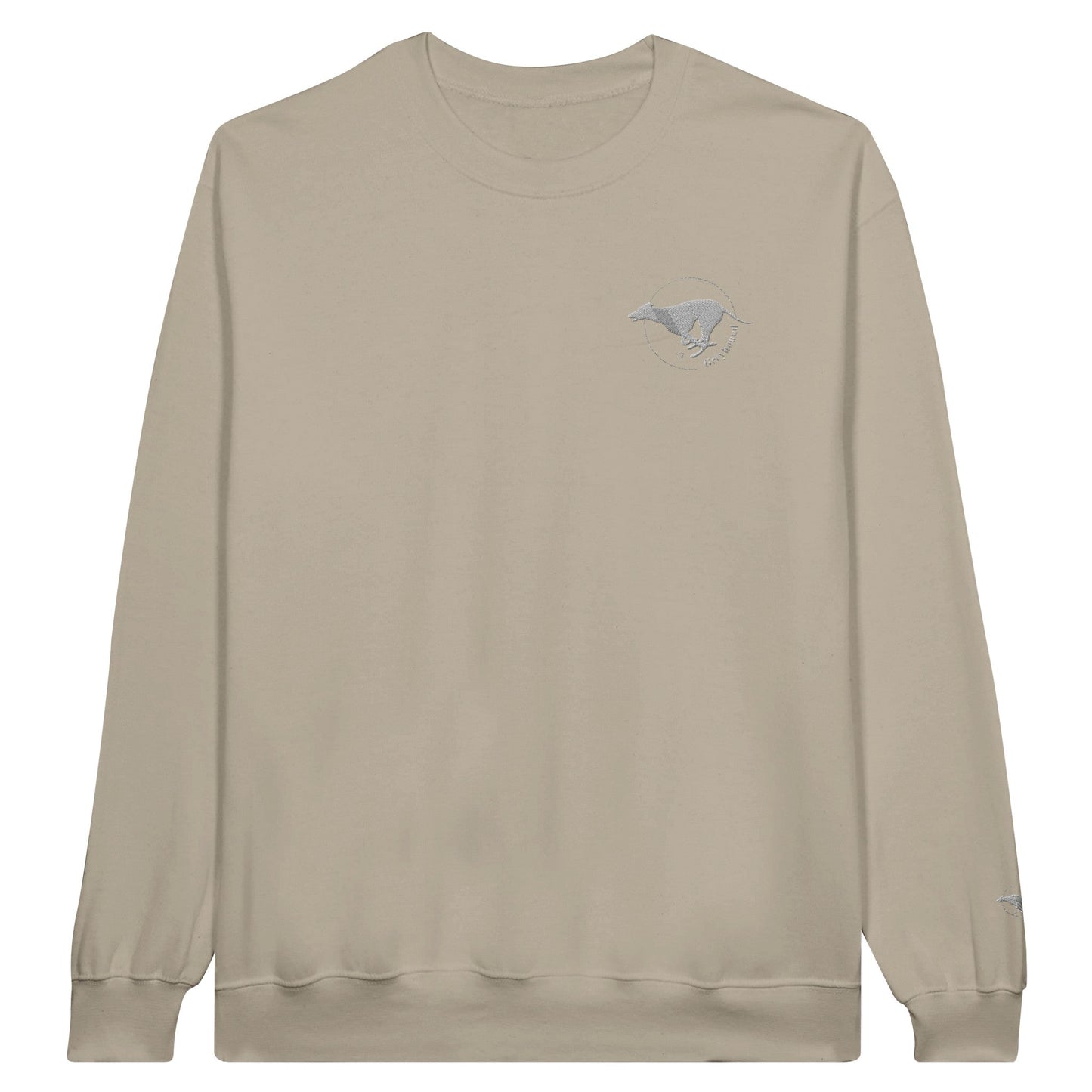 Women's Classic Crewneck Sweatshirt with embroidered Greyhound logo - Hobbster