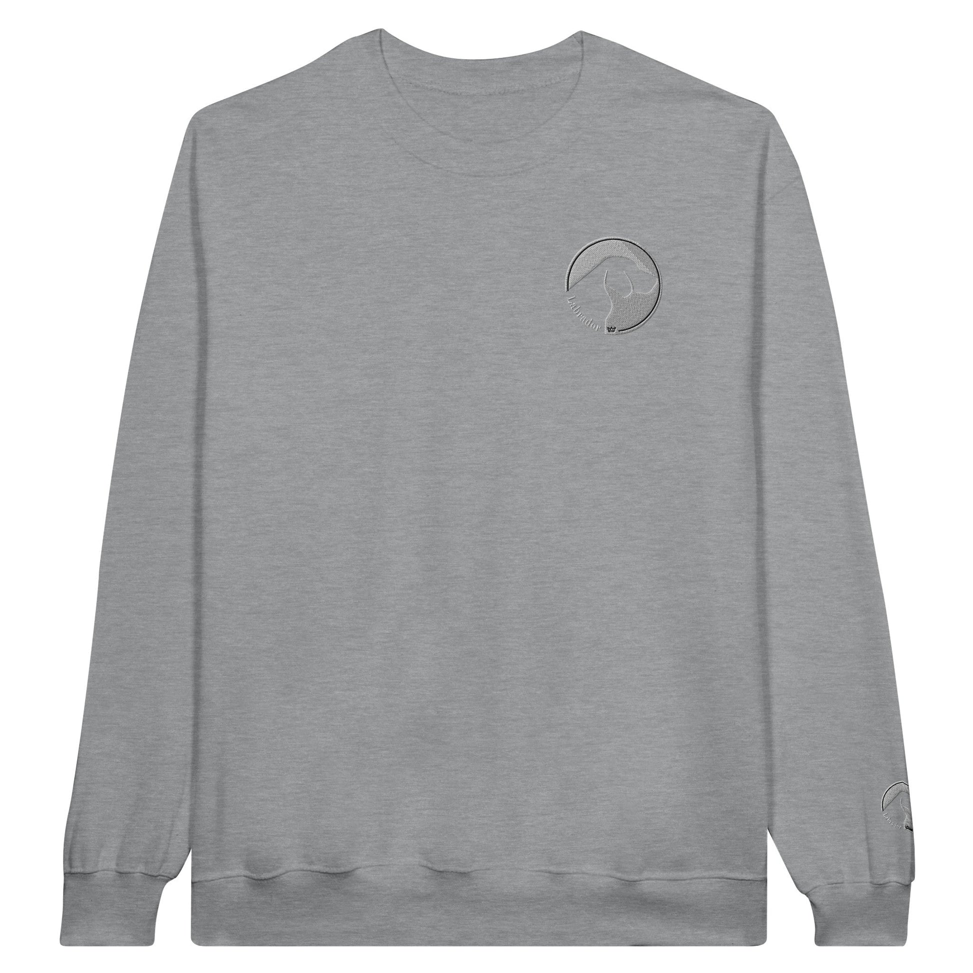 Women's Classic Crewneck Sweatshirt with Embroidered Labrador Logo - Hobbster