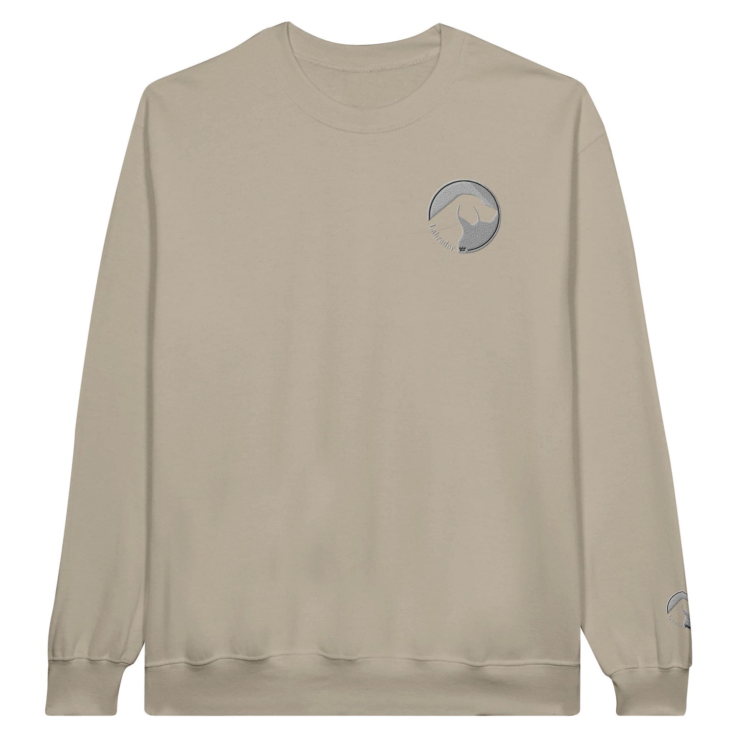 Women's Classic Crewneck Sweatshirt with Embroidered Labrador Logo - Hobbster