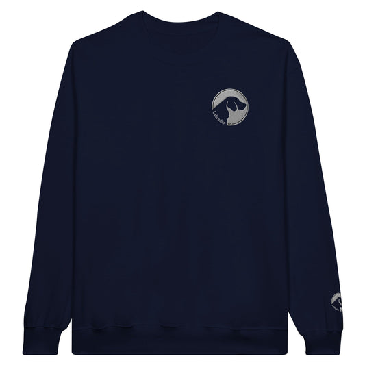 Women's Classic Crewneck Sweatshirt with Embroidered Labrador Logo - Hobbster