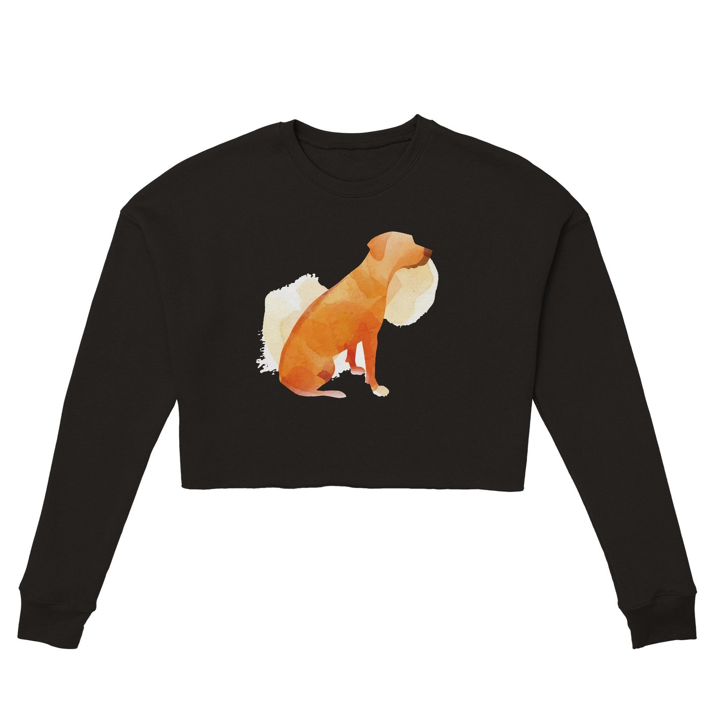 Women's Cropped Sweatshirt with Rhodesian Ridgeback watercolour design - Hobbster